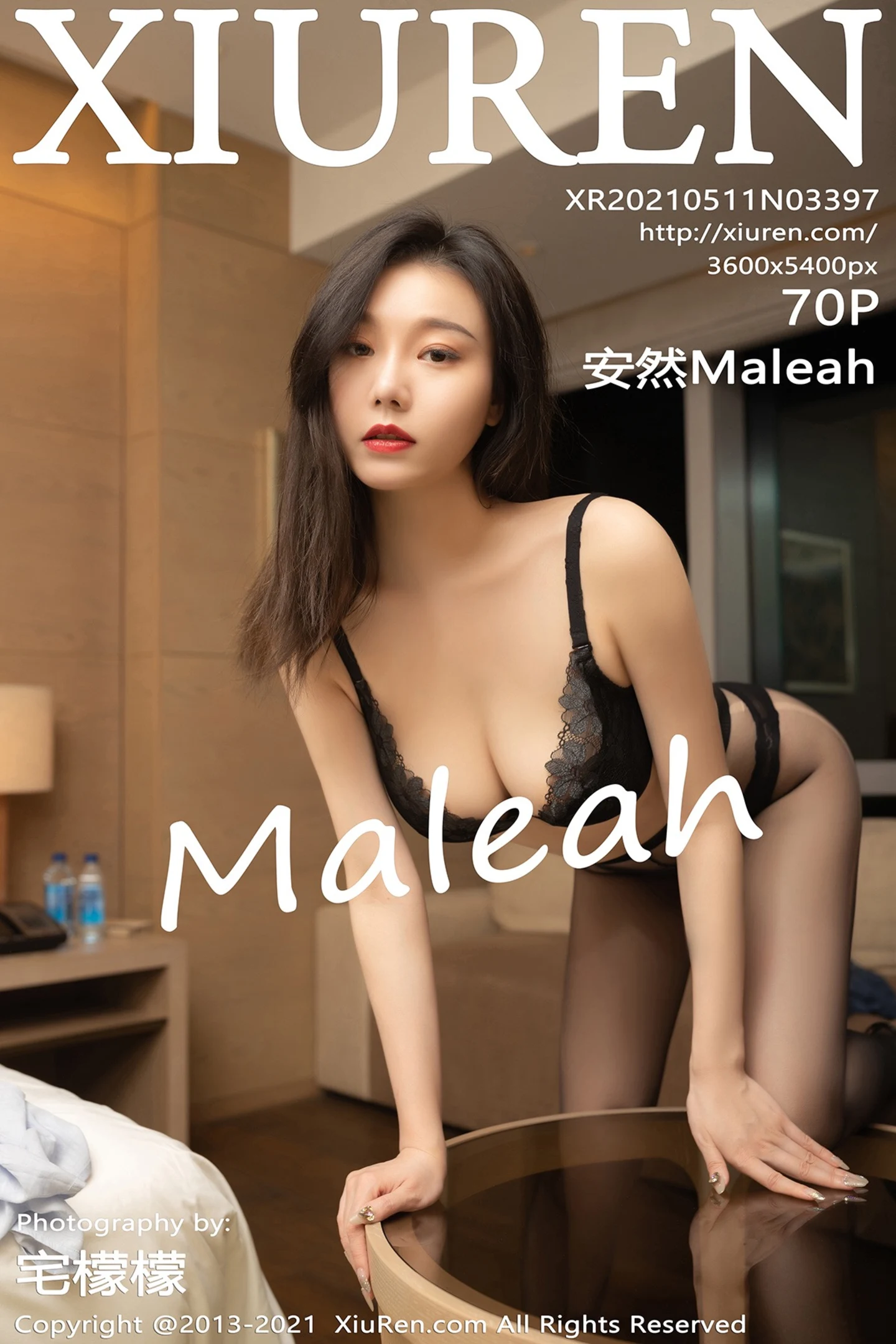 [XiuRen秀人网]VOL.3397 嫩模安然Maleah成都旅拍酒店剧情主题开档黑丝裤袜秀翘臀诱惑写真70P-秀人网官方网站